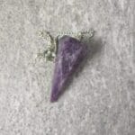 Lepidolite pendulum with 18cm chain