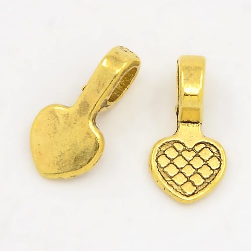 5b69f73f-c688-4267-b254-f5a7e316fa7c 20 stk. 16x8mm antik guld bæverhale - Billede 1