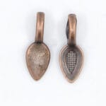 20 stk. antik sølv 21x8mm bæverhale