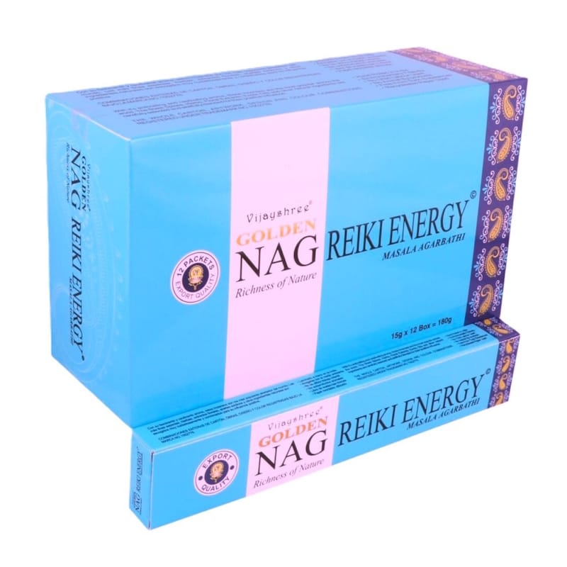 golden-reiki-incense Golden Nag Reiki Energy Masala - Billede 1